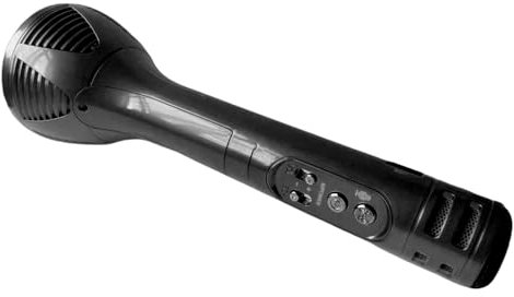 RevolutionLine - Micrófono inalámbrico portátil Bluetooth con Altavoz Hi-Fi | Carga USB, Bluetooth y admite Tarjeta TF | Función de distorsionador de Voz | Grabe Sus composiciones | Color Negro