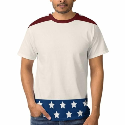 AILLOSA T-Shirts für Herren Damen Gedruckte 3D-Muster Größe Tee Shirt S-4XL Flag-49