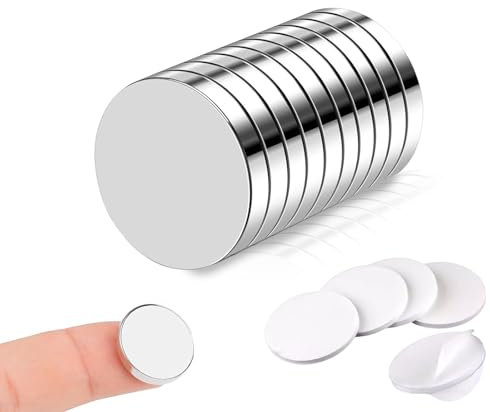 BIGJIYU 10 Piezas Imanes Neodimio 25mm x 3 mm,Imanes Redondos Grandes,Imanes Potentes 25 x 3mm 6kg Ideales para Refrigeradores,Fotos,Manualidades,Pizarras Magnéticas, Cocina y Oficinas