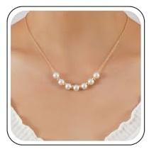 TseenYi Halsband Pärla Choker Halsband Vintage Pärla Hängsmycke Halsband Guld Pärla Halsband Runt Halsband Vit Pärla Halsband Kort Halsband Barock Pärlor, Zink, Ingen ädelsten