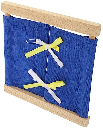 WESIEVYA Jouet Éducatif Montessori Bleu Foncé pour Apprendre à s Habiller Planche Activités Préscolaire avec Boutons Et Boucles pour Motricité Fine Et Autonomie Maternelle