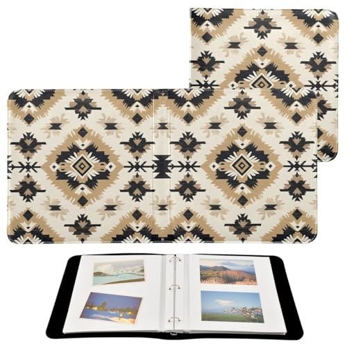 JUMBEAR Álbum de fotos grande autoadhesivo con 20 páginas de diseño de tapiz de nativos americanos, álbum de recortes para boda, familia, bebé, vacaciones