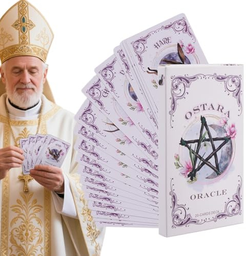 Genérico Cartas de Oráculo Tarot | Cartas De Adivinación En Inglés Juego De Oráculo - 20 Láminas Compañero de Entretenimiento para Principiantes Jóvenes y Adultos