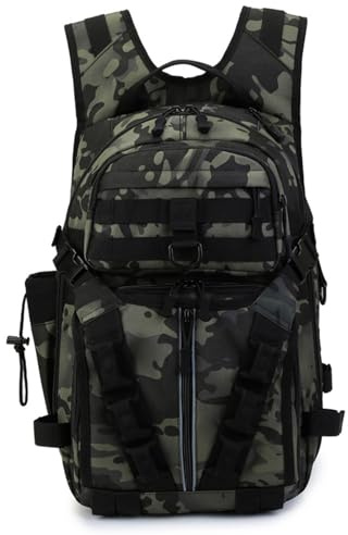 Xanorrg Bolso De Hombro Viaje para Acampar Tácticamente Mochila Senderismo Mochila Ligera Deportes Aire Libre Pesca Senderismo Equipo Aparejos Caza