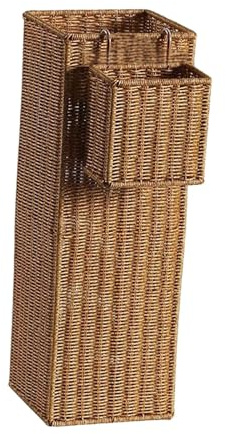 KESOTO Portaombrelli in rattan intrecciato, portaombrelli in rattan sintetico intrecciato per uso domestico, 20x20x58 Centimetri