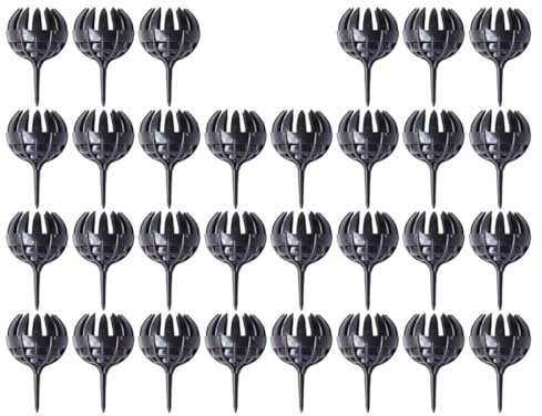 VALICLUD Lot De 30 Boîtes à Engrais Pour Bonsaï Et Pots De Fleurs, Grosse Taille Noire En Plastique, Fertilisation Pratique Pour Jardinage, Conteneurs Solide à Insérer Le Substrat