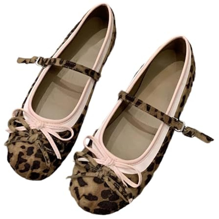 Ballerines d'été à lanières pour femme - Avec nœud - Élégantes - Plates - Chaussures Mary Jane douces - Pieds larges - Ballerines basses - Chaussures de loisirs - Chaussures traditionnelles