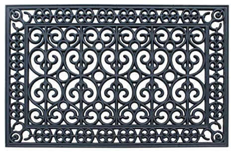 A1HC Large Outdoor Doormat, Rubber, 24 X36”, Ideal for Outside entryway, Scrapes Shoes Clean of Dirt & Grime,Heavy Duty Door Mat for Indoor Outdoor, Mats for Entry,Patio