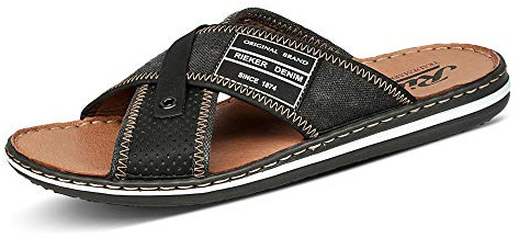 Rieker 21064-01, Mules Homme, Noir (Schwarz/Anthrazit 01), 42 EU