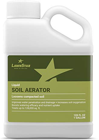 Liquid Lawn Aerator (1 Gallon) - Loosens & Conditions Compacted Soil - Alternative to Core and Mechanical Aeration - Improves Water Penetration, Drainage & Soil Oxygenation - American Made