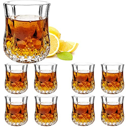 JAIEF Vasos de chupito de 4cl, vasos de cristal (8 Unidades)