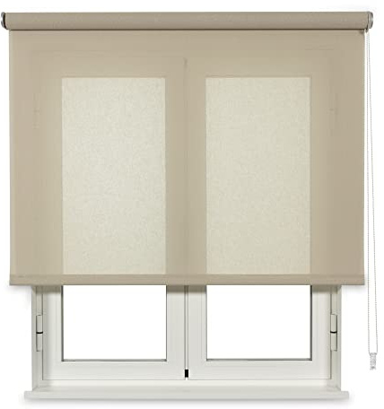 VIEWTEX | Estor Enrollable Traslúcido Cotton (Algodón Reciclado) Beige 220 X 250 | Estores para Puertas y Ventanas | Fabricado en España | Garantia 5 años