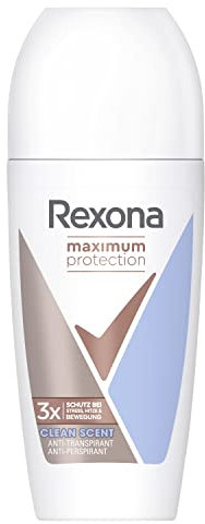 Rexona Maximum Protection Anti-Transpirant Roll-On Clean Scent mit Schutz vor starkem Schwitzen und Körpergeruch 50 ml 1 Stück