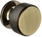FURNIWARE Cabinet Handles Pack of 10, Shinny Antique Brass Knurled Drawer Knobs for Kitchen, Bathroom Dresser