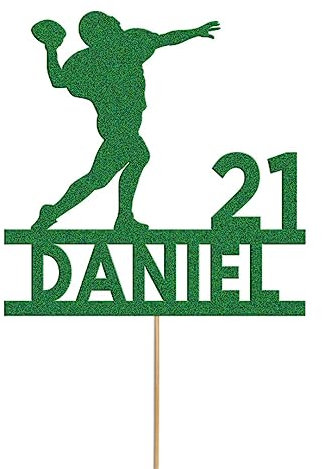 Personalised Rugby Cake Topper Rugby Player Cake Topper Decoration Any Name & Age