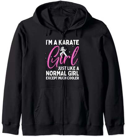 Arte de karate para niñas y mujeres, cinturón negro de karate, artes marciales Sudadera con Capucha