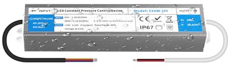 YOODI Trafo 230V auf 24V 150W 6,25A IP67 Wasserdicht LED Transformator AC 230V auf DC 24V Netzteil Aussenbereich Niedervolttrafo LED Driver Treiber für Streifen Lampen Strip Lights Beleuchtung