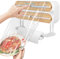Portarrollos de cocina magnético, dispensador de papel de pared, soporte para rollos de papel de cocina, soporte para rollos de papel con cuchillas afiladas, cortador de láminas, sin taladrar