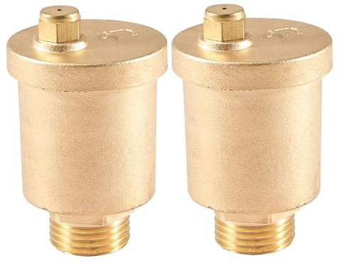2 válvulas de purga automáticas, válvula de purga de latón de 1/2 pulgadas, rosca exterior DN15 de 1/2, válvula de salida de ventilación para calderas, calentadores de agua solares, radiadores