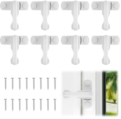 8 Pezzi Sash Jammer Serrature Blocchetti Per Finestra, Chiusura Di Sicurezza Per Finestra E Porta, Serrature Di Sicurezza Per Porte E Finestre,Per Varie Porte E Finestre E Sicurezza Domestica Upvc/Pvc