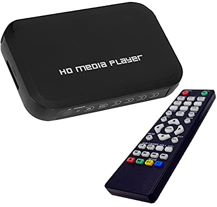 A28C Bolwins Full HD 1080P - Lettore video con HDMI/AV/VGA - USB e SD Riproduzione per film, musica e foto - Loop & Auto Play - Scatola di riproduzione offline con telecomando