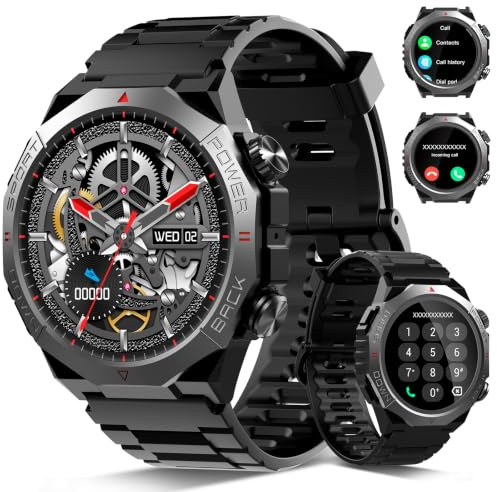 Reloj Inteligente Hombre, 1,39 Smartwatch con Llamadas Bluetooth, Negro