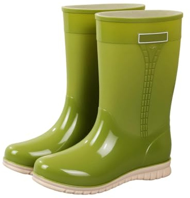 Generisch Bottes en caoutchouc antidérapantes pour femme - Bottes de pluie pieds nus - Bottes de jardin - Bottes de jardin imperméables