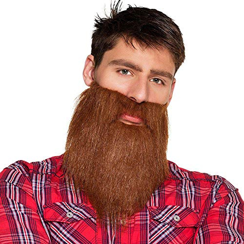 Boland – konstgjort skägg, tillbehör, smink, mustasch, tillbehör för karneval, kostymer, temafest, JGA, halloween