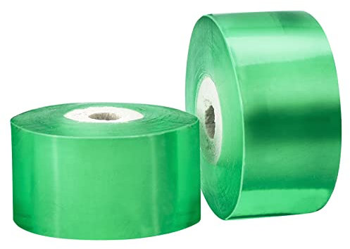 KINGLAKE Veredelungsband Grün,2 Rolle100 m x 3 cm pfropfbänder Dehnbare Grafting Tape Selbstklebendes pfropfband, Feuchtigkeit Barriere Pflanze Baum reparaturband Transparent Band für Obstbaum
