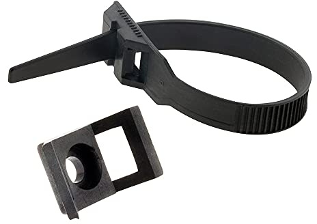 Zenitech - Set di 25 Fascette di Cablaggio 9x180 mm - Plastica Durevole - Resistenza Meccanica, Installazione Rapida - Per Cavi, Guaine, Tubi IRL - Soluzione Economica - Nero