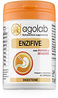 ENZIFIVE - Integratore Pancia Gonfia Con 5 Enzimi Digestivi E Papaya, Finocchio, Zenzero E Passiflora, Riduce Gonfiore E Gas, Favorisce La Digestione Ed Un Facile Assorbimento Del Cibo - 40 Capsule