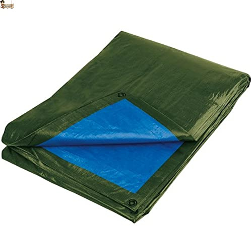 BricoLoco.com Toldo Lona Impermeable Multiuso Exterior 10x15 MTS. ¡¡¡EXTRAFUERTE 140 grs./m2 Refuerzo EN Todo EL PERÍMETRO !!! Cubretodo cobertor leña, Remolque, Muebles jardín. (10x15 MTS.)