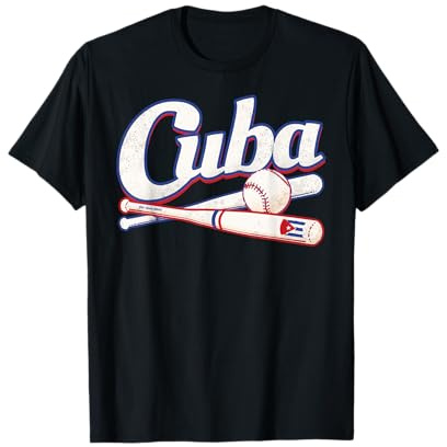 Cuba Baseball Shirt Drapeau Cubain T-Shirt