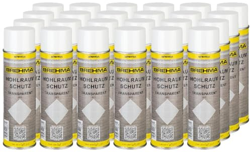 BREHMA 24x Hohlraumschutz Hohlraumversiegelung transparent Spray 500ml mit Griff