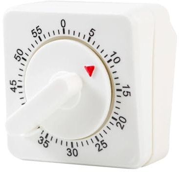 feyiubmen 2 Stück Mechanischer Küchentimer, Kurzzeitwecker Küche, Küchenwecker mit Lauter Alarm, Eieruhr, 60 Minuten Kurzzeitmesser für Küche und Lernen