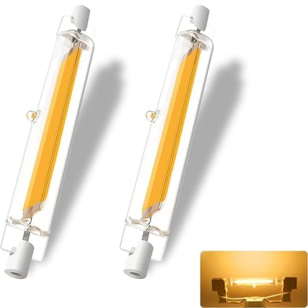 GDYOD R7S LED 118mm Dimmbar,20W LED R7S Ersatz für 200W Halogen Leuchtmittel,R7S LED Stab Warmweiß 3000K 2000LM,360°Abstrahlwinkel,Kein Flackern,2er Pack