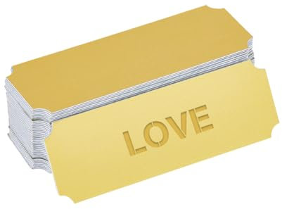 DICOSMETIC 40 targhette per nome, in alluminio, 2,5 x 7,6 cm, autoadesive, per porta d'oro, incisione laser, con cornice