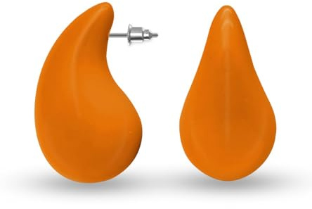 Soul-Cats große Tropfen Ohrringe Ohrstecker in der Farbe: orange