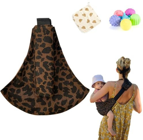 Porte-bébé réglable, porte-bébé réglable, facile à porter pour tout-petits, confortable pour nouveau-né jusqu'à 3 à 36 mois (léopard)