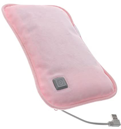 VICASKY Electric Heating Hand Warmer Hot Water Bag Plush USB Rechargeable Pillow Type Three-Level Temperature Control Compact for Winter Warmth