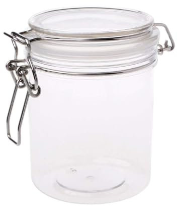 Zeiwohndc Barattolo Plastica Rotondo con Clip da con Coperchio A Chiusura Ermetica per Alimenti da Cucina