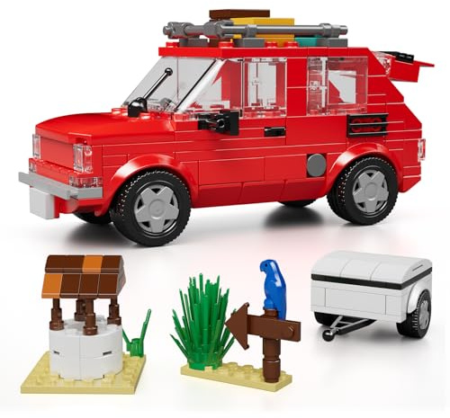 Mould King 24074 Wohnmobil Spielzeug Klemmbausteine 126P Camper Wohnmobil Modellauto Bausteine mit Camping Van Bausatz Kompatibel mit Andere Marken(393 Teile)
