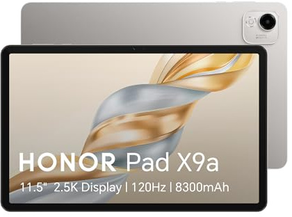 HONOR Pad X9a, 11.5″ 120Hz 2.5K HONOR Fullview Display,128GB Storage, 8300mAh Battery, Slim Metal Body, Four Speakers,Android 15,Gray-New