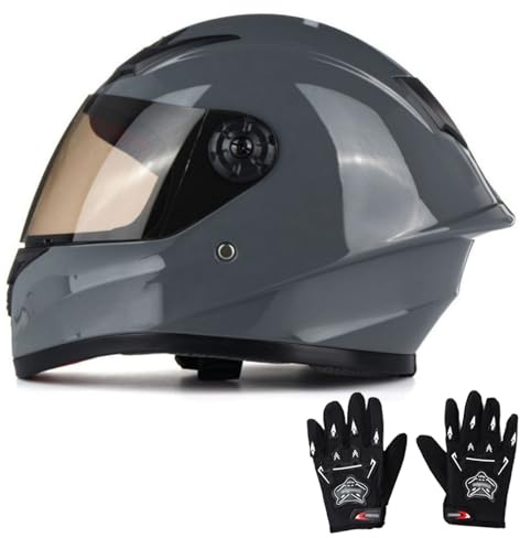 Mopedhelm Für Kinder, Integralhelm Für Kinder Mit Visier, ECE 22.06 Zertifiziert, Motorradhelm Fullface Helm Für Kinder Jungen Und Mädchen Im Alter Von 3-10 Jahren F,S/(47~48cm)