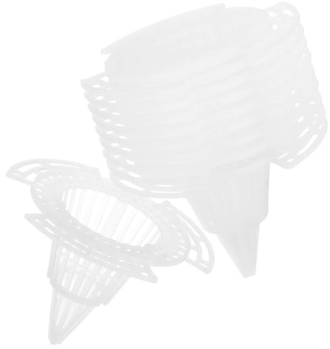 YARNOW Almohadillas de Malla para Macetas Cónicas 20 Unidades, Tamaño Mediano 7.4x5.4 Cm, Red de Drenaje para Bonsáis, Accesorio para Jardinería y Prevención de Fuga de Tierra