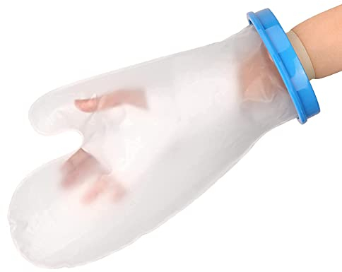 Haofy Waterproof Cast Cover Hand Cast Protector for Shower, Adult Plaster Cast Shower Cover Arm Keeps Casts Bandages Dry, Reusable Cast Sleeve Bag Cover Broken Hand, Wrist, Finger Wound