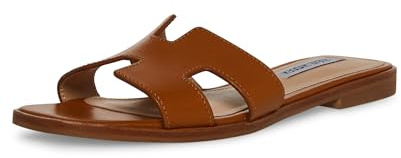 Steve Madden Women's Hadyn Sandal, Cognac Leather, 7.5 UK