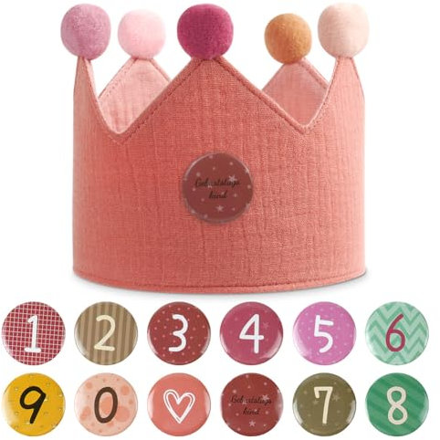 URAQT Kids' Reusable Party Crown with Interchangeable Numbers, Happy Birthday Tiara Headbands for Boys & Girls