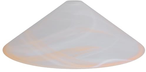 Schusterschirm Ø 420mm Ersatzglas rund Alabaster Orange Lampenschirm E27 Glas amberfarben