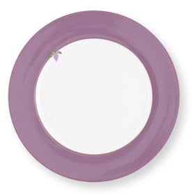 Pip Studio Lily&Lotus Frühstücksteller Weiss/lila 23cm